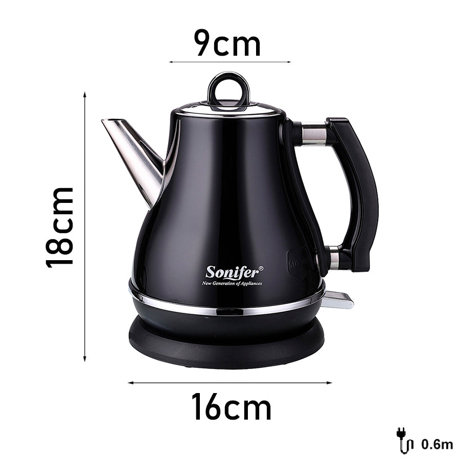 Stainless Steel Electric Kettle 1.2L - 1500W Quick Heating Cordless Tea Pot - ZOOMNSTORE