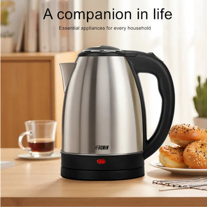 Stainless Steel Electric Kettle 1.8L - 220V Durable Rust Resistant Kettle with Auto Shut-Off - ZOOMNSTORE