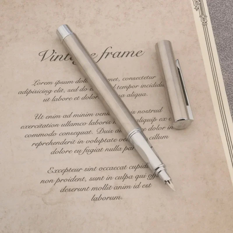 Stainless Steel Calligraphy Fountain Pen - Darleston Flourish Ink Pen for Office and School Supplies - ZOOMNSTORE