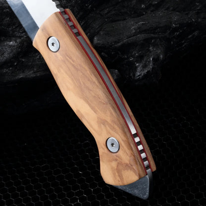 High-Density Stainless Steel Fruit  Meat Knife - Olive Wood Handle - ZOOMNSTORE