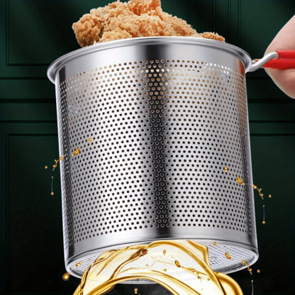 Stainless Steel Fryer Pot Set - 4 Piece Tempura  Frying Basket - ZOOMNSTORE