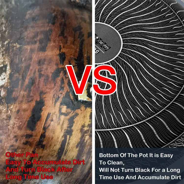 Stainless Steel Nonstick Frying Pan with Lid - Induction  Gas Compatible Honeycomb Cookware - ZOOMNSTORE