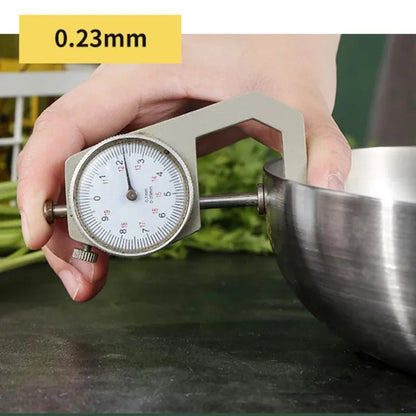 Stainless Steel Frying Pan | Round Bottom Wok, Chemical Free Pan With Brushed Steel Handle - ZOOMNSTORE