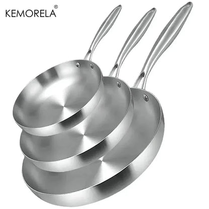 Stainless Steel Non-Stick Frying Pan Set - 23PCS 22242628CM 5-Ply Wok Cookware - ZOOMNSTORE