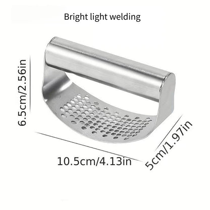 Stainless Steel Garlic Press | Manual Garlic Crusher & Ergonomic Squeezer - ZOOMNSTORE