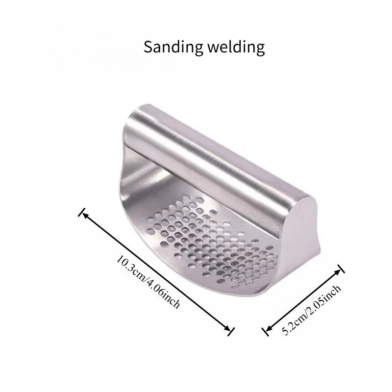 Stainless Steel Garlic Press | Manual Garlic Crusher & Ergonomic Squeezer - ZOOMNSTORE