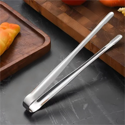 Stainless Steel Grill Tongs – BBQ Cooking Tongs with Serrated Edge Clamp - ZOOMNSTORE