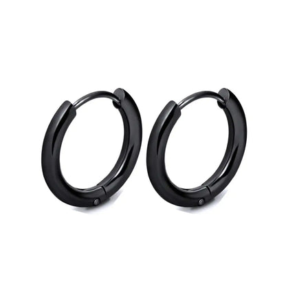 Stainless Steel Hoop Earrings – Small Gold Color Round Hoops for Women & Men - ZOOMNSTORE