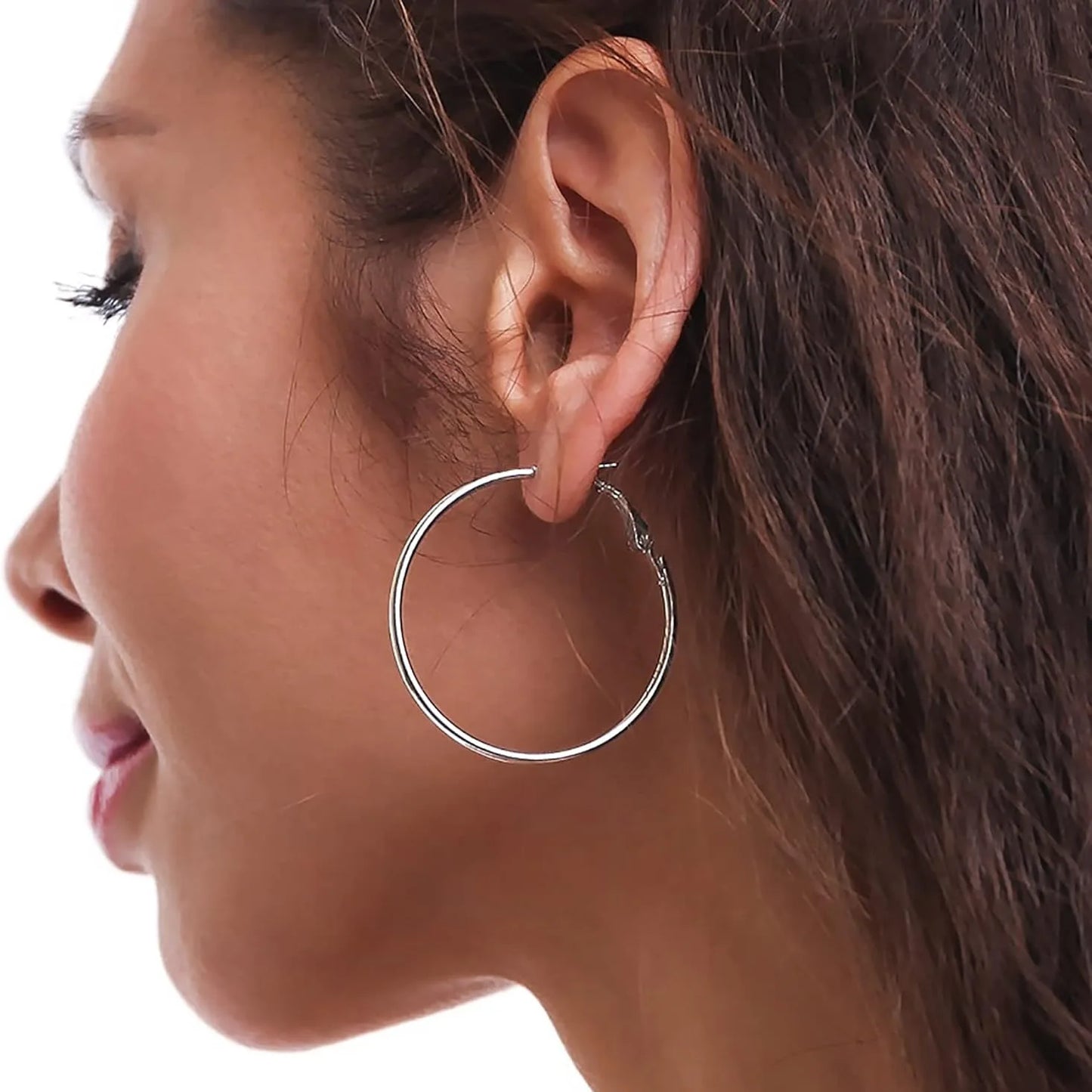 Stainless Steel Hoop Earrings - Smooth Open Round Unisex Jewelry Set - ZOOMNSTORE