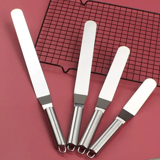Stainless Steel Icing Spatula Set - 681012 Inch Cake Decorating Tools - ZOOMNSTORE
