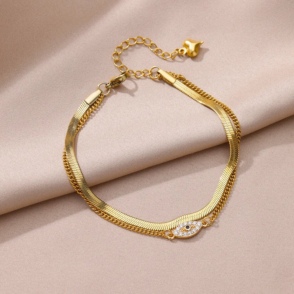 Stainless Steel Imitation Pearl Anklet - Gold Color Beach Accessories for Women - ZOOMNSTORE