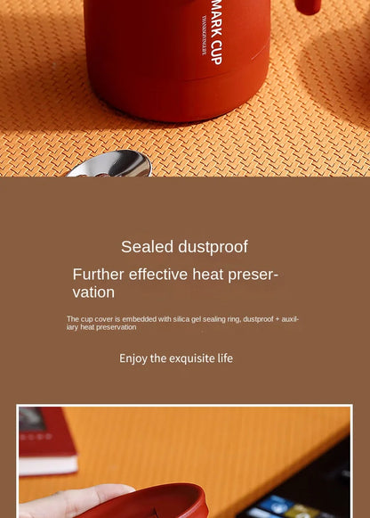 Stainless Steel Mug – Insulated Coffee Travel Mug with Lid and Spoon for Office - ZOOMNSTORE