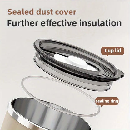 Stainless Steel Mug - Large Capacity Office Coffee Mug with Spill Proof Lid - ZOOMNSTORE