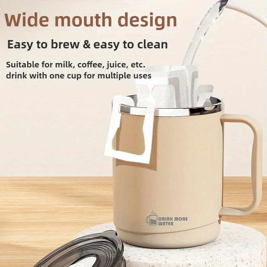 Stainless Steel Mug - Large Capacity Office Coffee Mug with Spill Proof Lid - ZOOMNSTORE