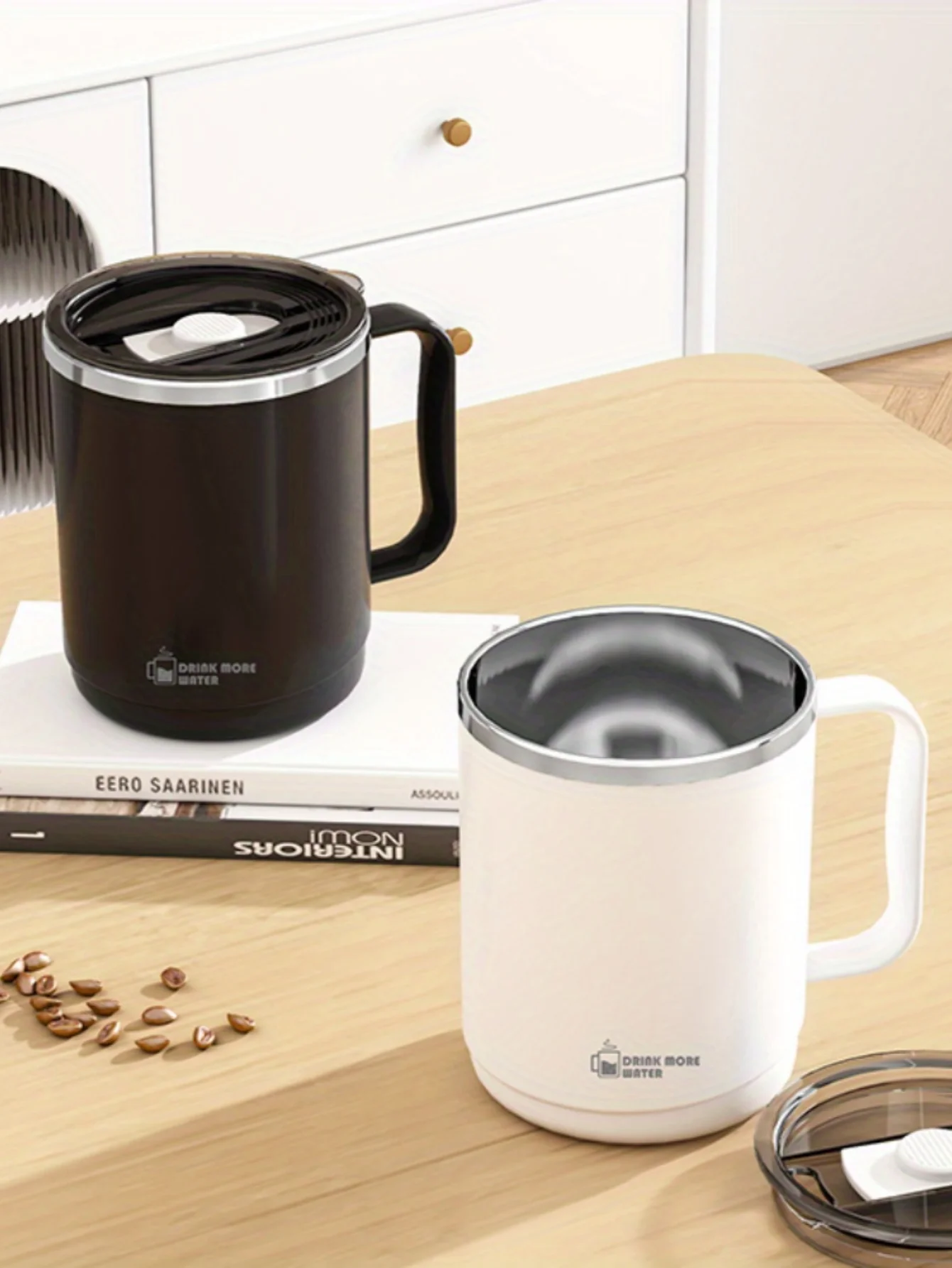 Stainless Steel Mug - Large Capacity Office Coffee Mug with Spill Proof Lid - ZOOMNSTORE