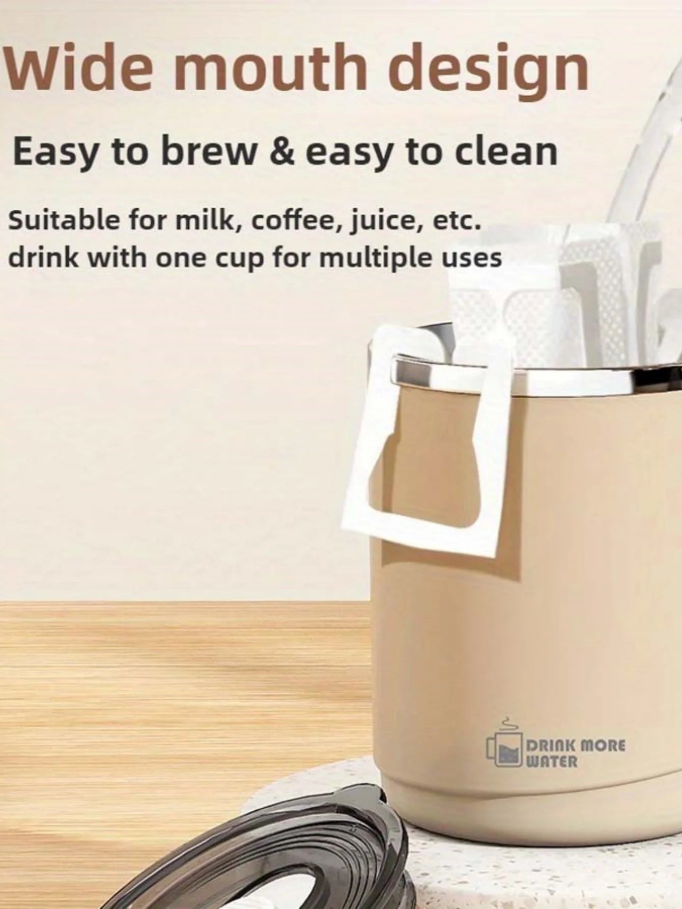 Stainless Steel Mug - Large Capacity Office Coffee Mug with Spill Proof Lid - ZOOMNSTORE