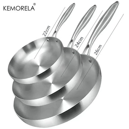 Stainless Steel Non-Stick Frying Pan Set - 23PCS 22242628CM 5-Ply Wok Cookware - ZOOMNSTORE