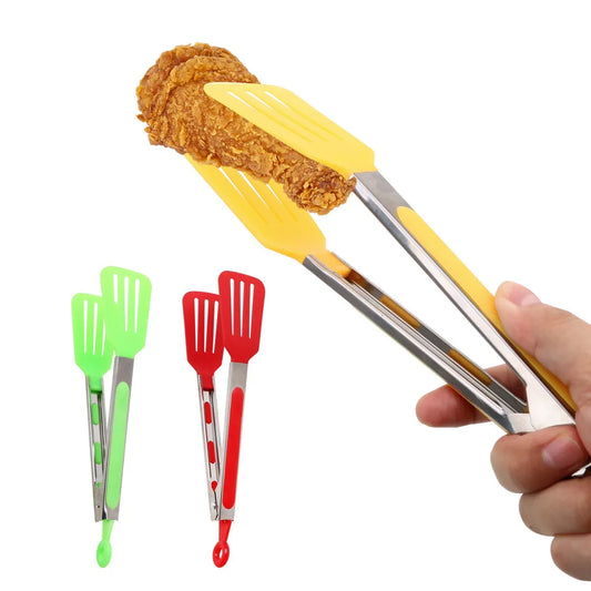 Stainless Steel Non-Stick Kitchen Tongs - Versatile BBQ Salad and Steak Utensil - ZOOMNSTORE