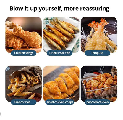 Stainless Steel Oil Fryer Thermometer with Cover - Small Oil Saving Pan for French Fries - ZOOMNSTORE