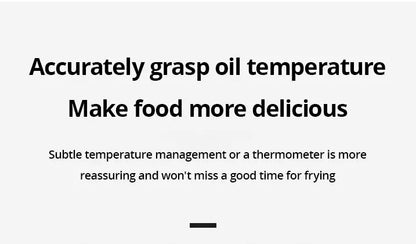 Stainless Steel Oil Fryer Thermometer with Cover - Small Oil Saving Pan for French Fries - ZOOMNSTORE