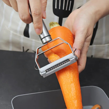 Stainless Steel Peeler - Multifunction Kitchen Tool | Fruit Peeler & Vegetable Slicer - ZOOMNSTORE