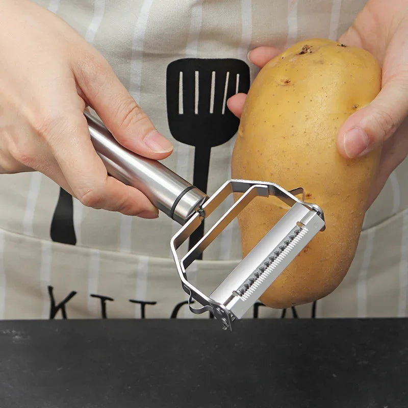 Stainless Steel Peeler - Multifunction Kitchen Tool | Fruit Peeler & Vegetable Slicer - ZOOMNSTORE