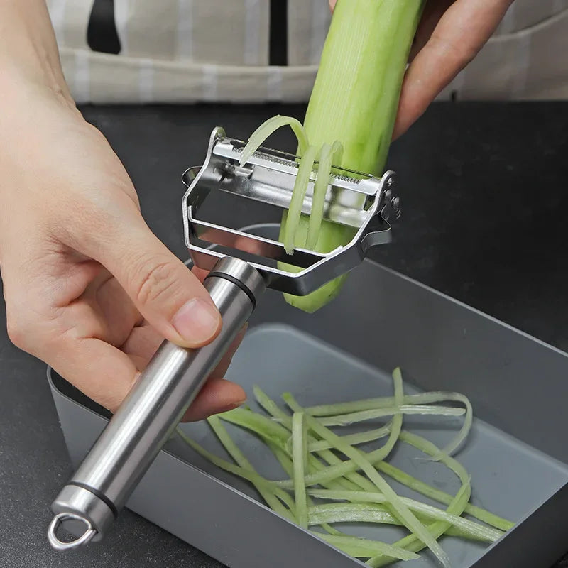 Stainless Steel Peeler - Multifunction Kitchen Tool | Fruit Peeler & Vegetable Slicer - ZOOMNSTORE