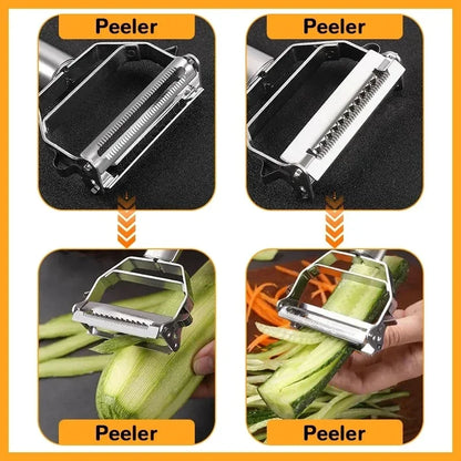 Stainless Steel Peeler - Multifunction Kitchen Tool | Fruit Peeler & Vegetable Slicer - ZOOMNSTORE
