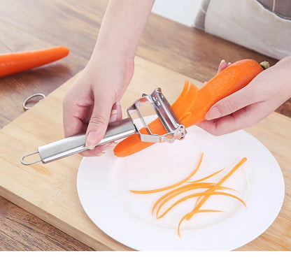 Stainless Steel Peeler - Multifunction Kitchen Tool | Fruit Peeler & Vegetable Slicer - ZOOMNSTORE