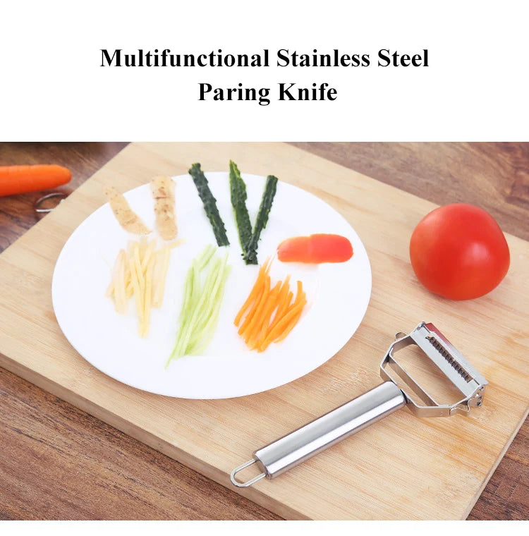 Stainless Steel Peeler - Multifunction Kitchen Tool | Fruit Peeler & Vegetable Slicer - ZOOMNSTORE