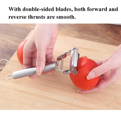 Stainless Steel Peeler - Multifunction Kitchen Tool | Fruit Peeler & Vegetable Slicer - ZOOMNSTORE
