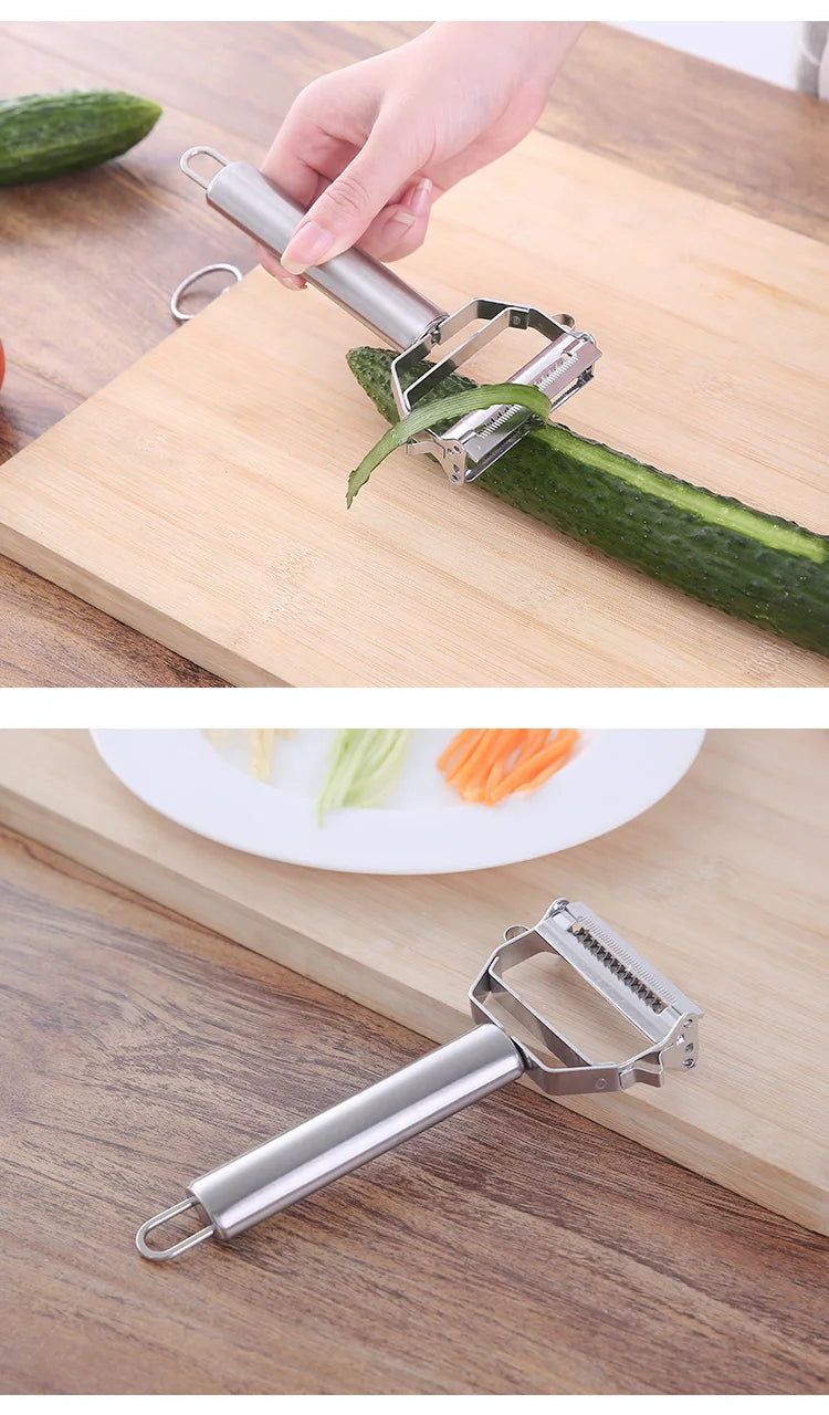 Stainless Steel Peeler - Multifunction Kitchen Tool | Fruit Peeler & Vegetable Slicer - ZOOMNSTORE