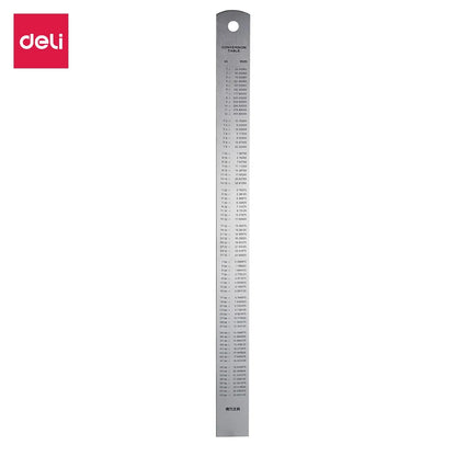 Deli 15cm 30cm Stainless Steel Straight Ruler Mapping Tool Silver Metal Ruler Draw Measuring School Office Supplies PS Materil - ZOOMNSTORE