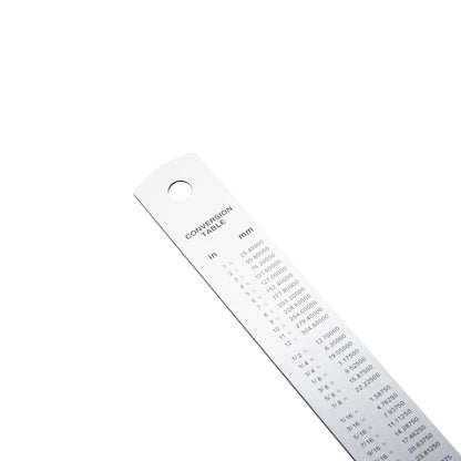 Deli 15cm 30cm Stainless Steel Straight Ruler Mapping Tool Silver Metal Ruler Draw Measuring School Office Supplies PS Materil - ZOOMNSTORE