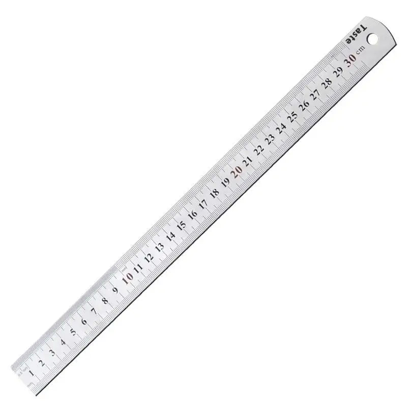 1Pcs 15/20/30/40/50/60100cm Stainless Steel Metal Straight Ruler For Home School Precision Measuring Tool Drawing Tool Supplies - ZOOMNSTORE