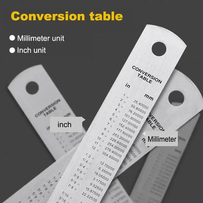 Deli Stainless Steel Ruler 15/20/30cm Metal Straight Ruler for Home School Precision Measuring Drawing Tool Supplies - ZOOMNSTORE
