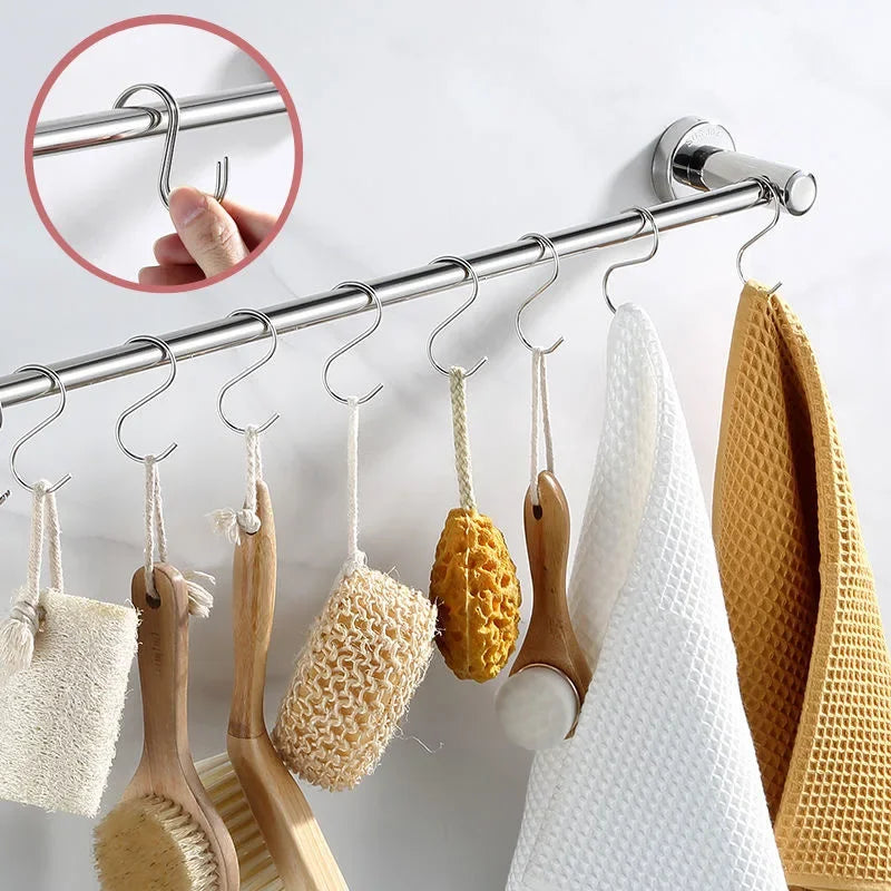 Stainless Steel S Hooks - Sharp Tip Multi Purpose Hanging Hooks for Kitchen & Butcher Shop - ZOOMNSTORE