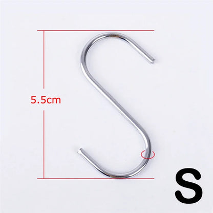 Stainless Steel S Hooks - Sharp Tip Multi Purpose Hanging Hooks for Kitchen & Butcher Shop - ZOOMNSTORE