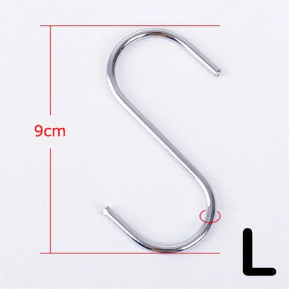 Stainless Steel S Hooks - Sharp Tip Multi Purpose Hanging Hooks for Kitchen & Butcher Shop - ZOOMNSTORE