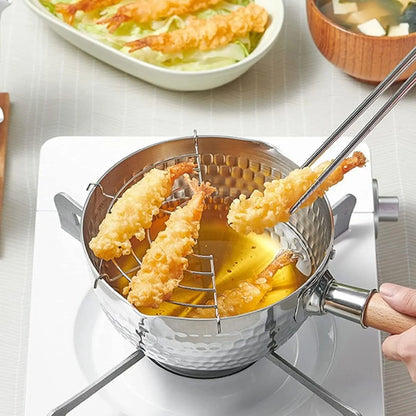 Stainless Steel Saucepan – Multi Use Cooking Pot with Solid Wood Handle & Glass Lid - ZOOMNSTORE