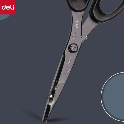 Deli Stainless Non Adhesive Stationery Scissors Sharp Blades Paper Cuttings ножницы для школы Office Tailor Household ciseaux - ZOOMNSTORE