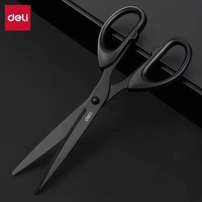 Deli Stainless Non Adhesive Stationery Scissors Sharp Blades Paper Cuttings ножницы для школы Office Tailor Household ciseaux - ZOOMNSTORE