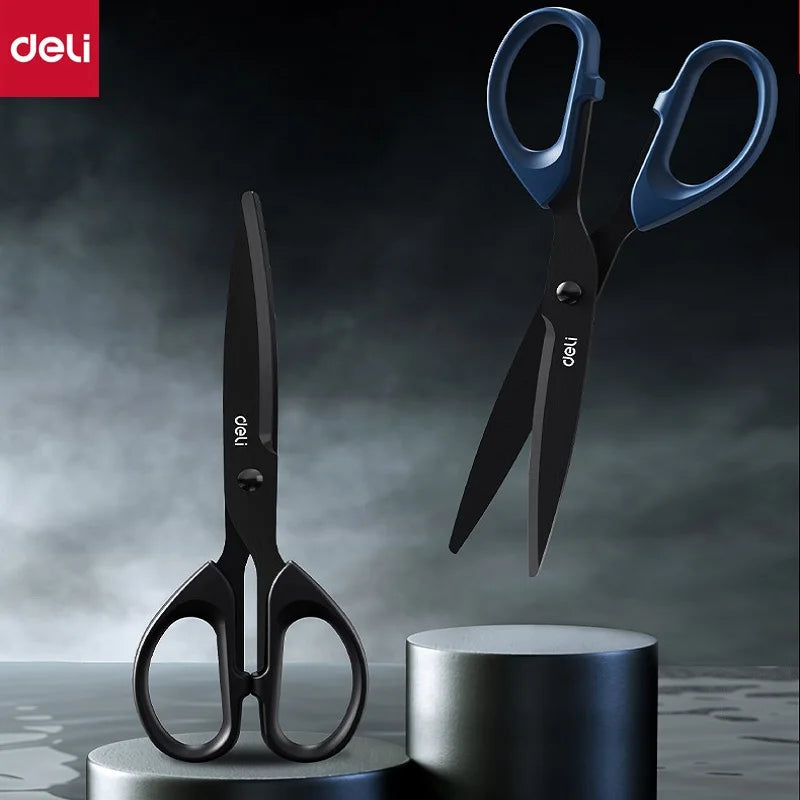 Deli Stainless Non Adhesive Stationery Scissors Sharp Blades Paper Cuttings ножницы для школы Office Tailor Household ciseaux - ZOOMNSTORE