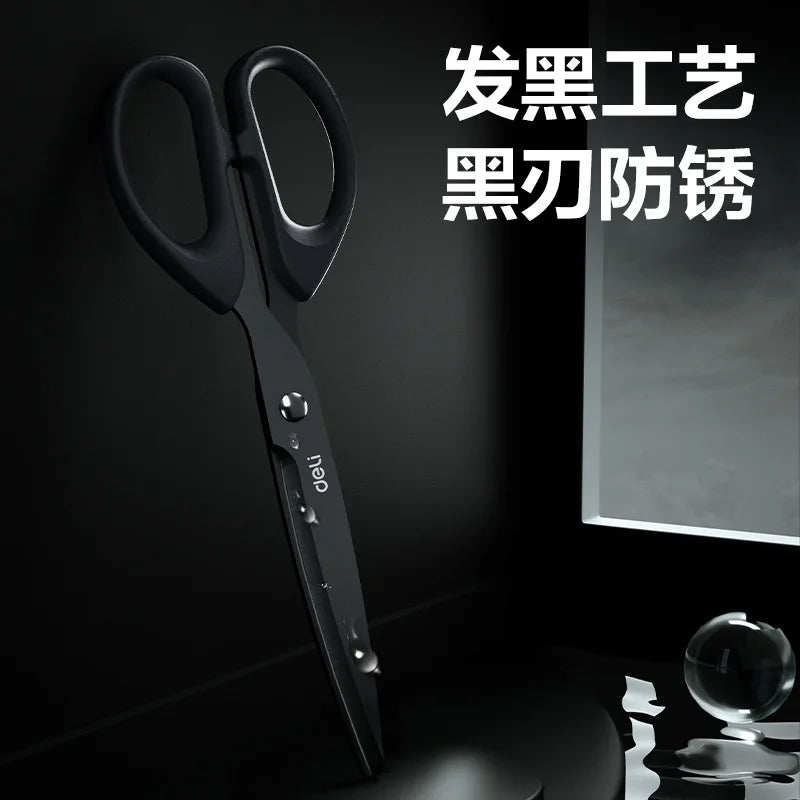 Deli Stainless Non Adhesive Stationery Scissors Sharp Blades Paper Cuttings ножницы для школы Office Tailor Household ciseaux - ZOOMNSTORE