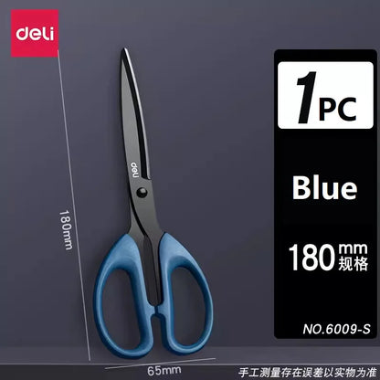 Deli Stainless Non Adhesive Stationery Scissors Sharp Blades Paper Cuttings ножницы для школы Office Tailor Household ciseaux - ZOOMNSTORE