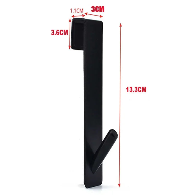 Stainless Steel S-Shape Shower Door Towel Rack - Bathroom Bathrobe Hanger Hooks - ZOOMNSTORE