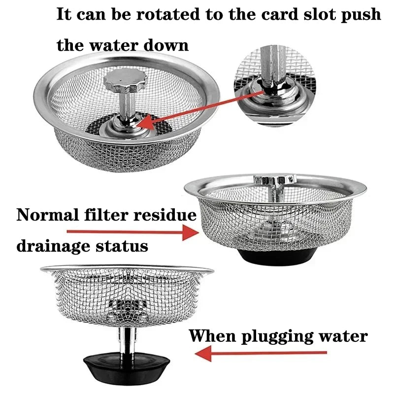 Stainless Steel Sink Filter – Kitchen & Bathroom Drain Strainer Mesh Basket - ZOOMNSTORE