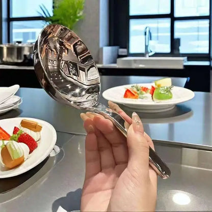 Stainless Steel Soup Ladle – Large Deep Soup Spoon With Comfortable Grip Handle - ZOOMNSTORE