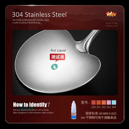 Stainless Steel Spatula - 2 in 1 Round Scoop Shovel with Heat Insulation Handle - ZOOMNSTORE