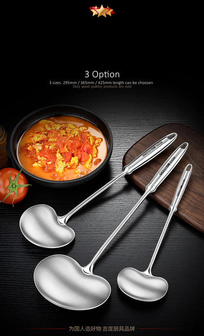 Stainless Steel Spatula - 2 in 1 Round Scoop Shovel with Heat Insulation Handle - ZOOMNSTORE
